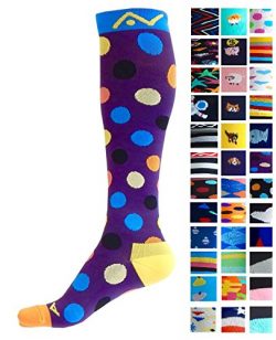 Compression Socks (1 pair) for Women & Men by A-Swift – Graduated Athletic Fit for Run ...