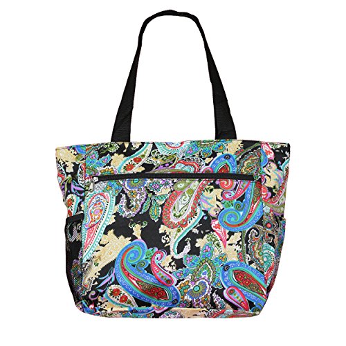 World Traveler Paisley Beach Tote, Multi Paisley, One Size