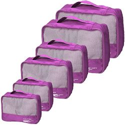 vallilan 6 pcs Packing Cubes Set,Travel Luggage Organizers made of Thick Durable Materials