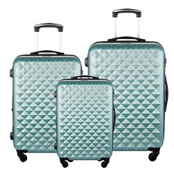 3 Piece Luggage Set Durable Lightweight Hard Case Spinner Suitecase LUG3 LY20 SAGE