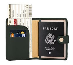 Zoppen Rfid Blocking Travel Passport Holder Cover Slim Id Card Case (#24 Olive Green)