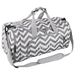 Mosiso Canvas Fabric Foldable Travel Luggage Duffels Shoulder Bag Lightweight for Sports, Gym, V ...