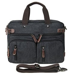 Riavika Oversized Laptop Backpack Briefcase Convertible Messenger Bag Travel Backpack Daypack Ru ...