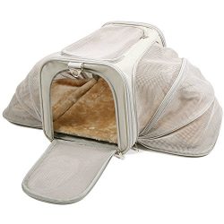 Jet Sitter Luxury Expandable Airline Approved Pet Dog Cat Carrier – TSA Travel Soft Sided  ...