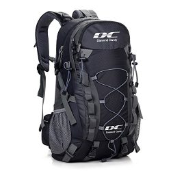 Travel Backpack Waterproof Outdoor 40L – Diamond Candy Lightweight Hiking Black Backpacks  ...