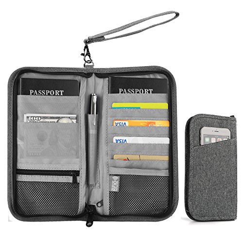 Family Passport Holder, Vivefox RFID Blocking Passport travel Wallet & Document/Credit Card ...