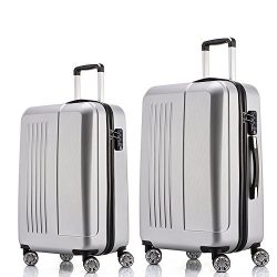 Fochier Luggage 2 Piece Set Expandable Spinner Suitcase with TSA Lock