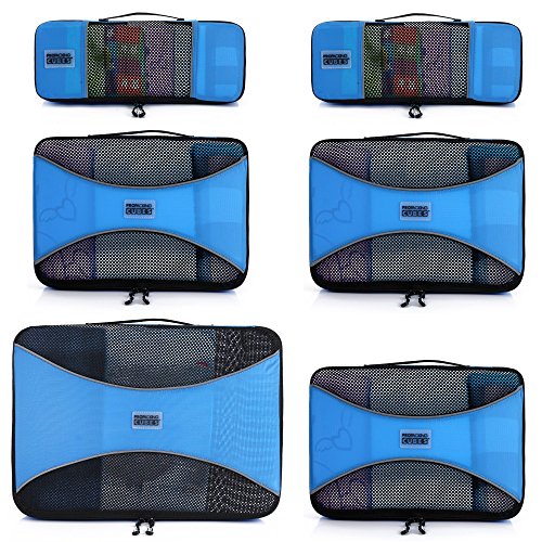 Pro Packing Cubes – 6 Piece Lightweight Trave Cube Set – Organizers and Compression ...
