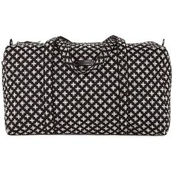 Vera Bradley Large Duffel Bag (Black/White mini concerto)