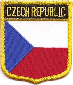 Czech Republic Flag Patch / International Iron On Badge Travel Patch for backpacks (Czech Crest, ...