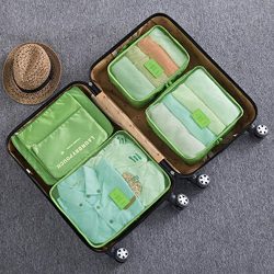 6pc Waterproof Travel Luggage Organizer Storage bag Durable Packing Compression Pouches 3 Travel ...