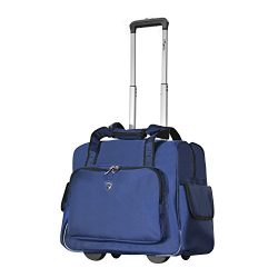 Olympia Deluxe Fashion Rolling Overnighter (Navy w/ Black)