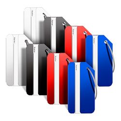 Luggage Tags, Bag Tag Travel ID Labels Tag For Baggage Suitcases Bags, 8 Pack