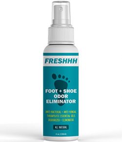 FRESHHH Shoe Deodorizer & Foot Odor Eliminator Spray – Remove Shoe + Foot Odors &  ...