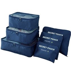 Travel Storage Bag – WantGor 6pcs Packing Cubes Travel Organizer Luggage Compression Pouch ...