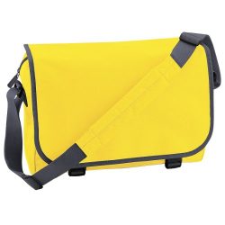 Bagbase Adjustable Messenger Bag (11 Liters) (One Size) (Yellow/Graphite Grey)