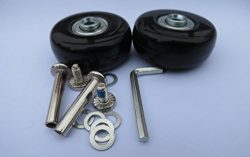 2 Set of Luggage Suitcase Replacement Wheels with ABEC 608zz Bearings, Packaged with our own des ...