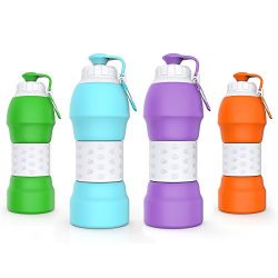 Collapsible Water Bottle,GITKARL,Travel Accessories,Lightweight Silicone Travel Mug,[BPA Free] [ ...