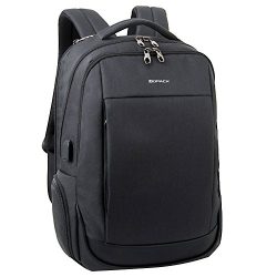 Kopack Deluxe Red Waterproof Men Laptop backpack 15.6 17 Inch Travel gear business trip double l ...