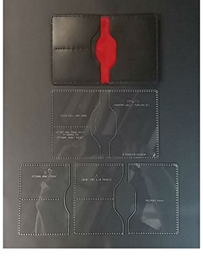 PASSPORT WALLET TEMPLATE SET FOR LEATHER CRAFT – WITH ADDED POCKETS NEW FOR 2015