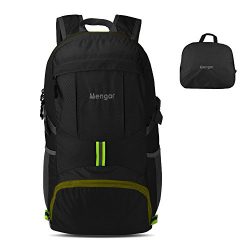 Backpack Daypack,Travel Backpack, Mengar 35L Foldable Water Resistant Packable Backpack Hiking D ...