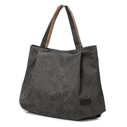ZhmThs Canvas Tote Bags For Women, Shoulder Bag Casual Big Shopping Bags Handbag Work Travel Bag ...