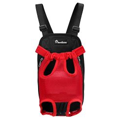 Pawaboo Pet Carrier Backpack, Adjustable Pet Front Cat Dog Carrier Backpack Travel Bag with with ...