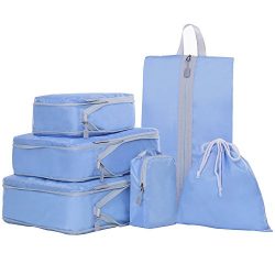 Travel Packing Cubes 6 Set, Luggage Packing Organizers for Week Trip, Packing Bags Large/ Medium ...