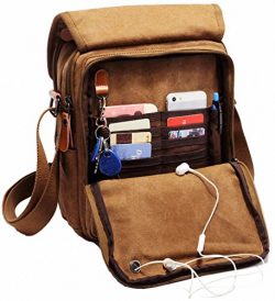 Kenox Durable Vintage Multifunction Canvas Shoulder Bag Business Messenger Bag Ipad Bag Tote Bag ...