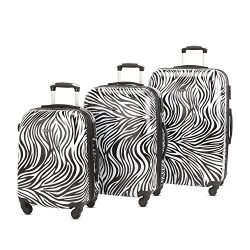 3 Piece Luggage Set Durable Lightweight Hard Case pinner Suitecase 20in24in28in LUG3 PC73 Art dr ...