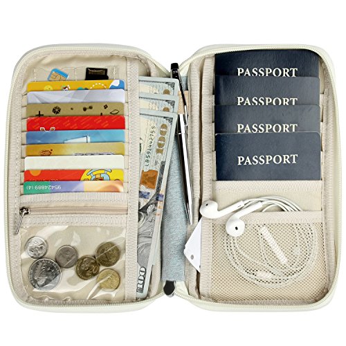 family passport travel document organizer