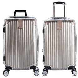 Luggage Cover Suitcase Cover Protector Clear PVC Trolley Case Protective Bag Fits 20″ to 3 ...