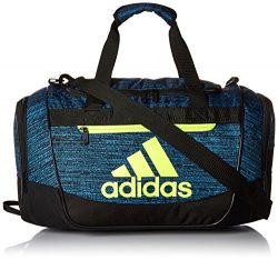 adidas Women’s Defender III small duffel Bag, Bright Cyan Subdued/Black/Frozen Yellow, One ...