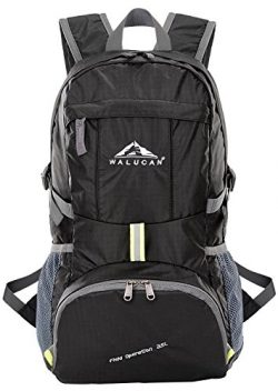 WALUCAN Hiking Backpack Daypack Back Pack Lightweight Foldable Packable outdoor waterproof Trave ...