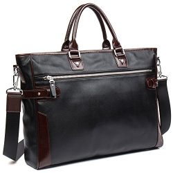 NEW SALE! Men Women Briefcase Cowhide Travel Work Business Bags 15″ Laptop Shoulder Bag &# ...