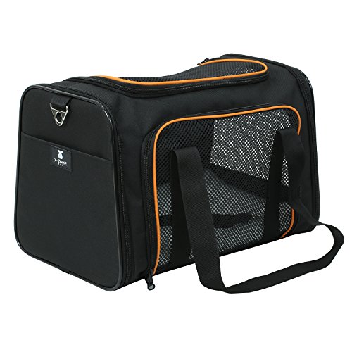 X-ZONE PET Airline Approved Pet Carriers,Soft Sided collapsible Pet travel Carrier for medium pu ...