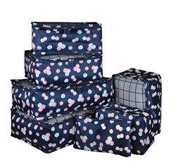 Vercord 7 Set Travel Packing Organizers Cubes Mesh Luggage Cloth Bag Cubes With Bra/Underwear Cu ...