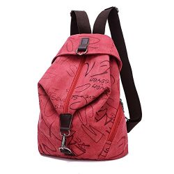 MiCoolker Canvas Backpack Sports Shoulders Bag Classic Vintage Student Satchel Bookbags Casual T ...