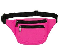 Yens FN-03 Fantasybag 3-Zipper Fanny Pack, (Neon Pink)