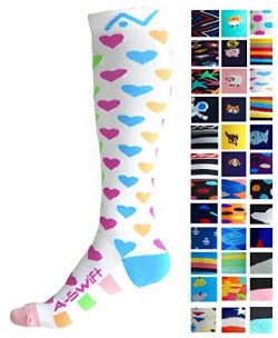 Compression Socks (1 pair) for Women & Men – Best Graduated Athletic Fit for Running,  ...