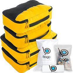 Bago Packing Cubes For Travel Bags – Luggage Organizer 10pcs Set (Yellow)