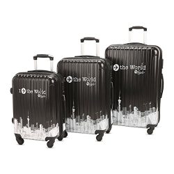 3 Piece Luggage Set Durable Lightweight Hard Case pinner Suitecase 20in24in28in LUG3 PC09 Fly th ...