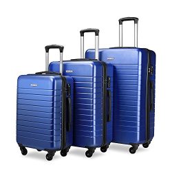 Luggage Set Spinner Hard Shell Suitcase Lightweight Carry On – 3 Piece (20″ 24″ ...