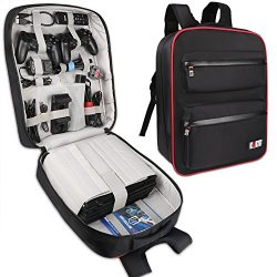 BUBM Sony PS4 Game Bag Backpack, Travel Gear Carry Case for PS4 Pro Game Console and Accessories ...