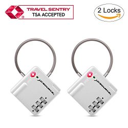 TSA Lock 2pcs Suitcase Luggage Lock Travel Backpack 3-Digit Combination Security Padlock with Op ...