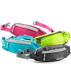 Fanny Packs for Women – Slim Yet Spacious Waist Belt Bag w/ Headphone Hole – Fits Wa ...