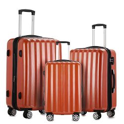 Fochier Carry on Luggage Lightweight Hardside 3 Piece Set Expandable Spinner Suitcase
