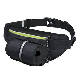 VICBAY Running Belt Waist Pack Multifunctional Zipper Pockets with Water Bottle Holder, Waterpro ...