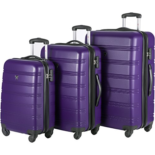 Travelhouse Luggage Set 3 Piece Expandable Lightweight Spinner Suitcase ...