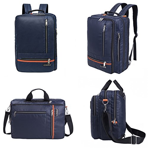 Multi-function Water Resistant Laptop Backpack Messenger Bag Convertible Briefcase Backpack ...